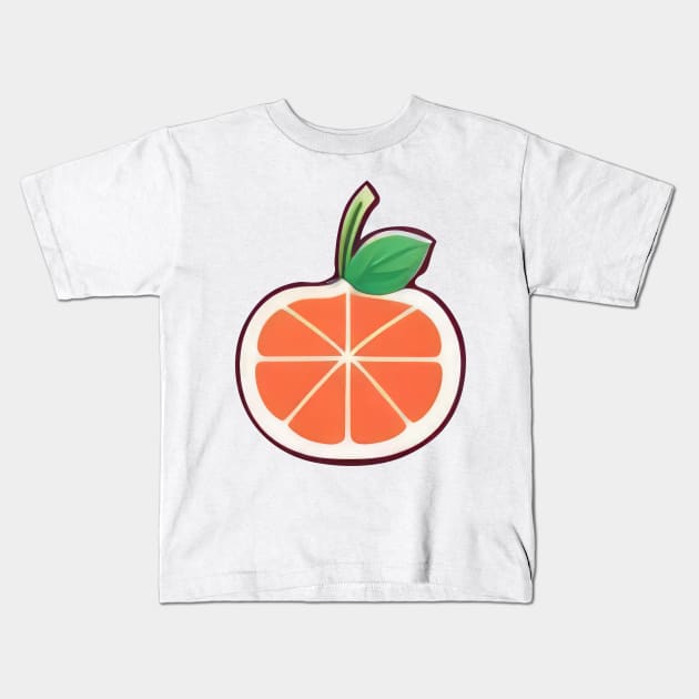 Stylized Orange Kids T-Shirt by Sheptylevskyi